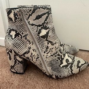 Snakeskin Booties